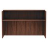 Alera Reception Desk, 35-1/2 in D X 71" W X 42.5" H, Modern Walnut, Woodgrain Laminate VA327236WA